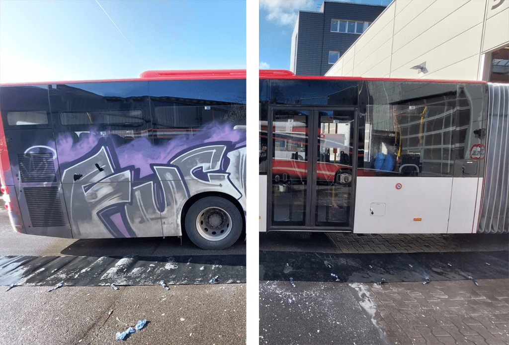 Graffitientfernung Bus - Niedersachsen